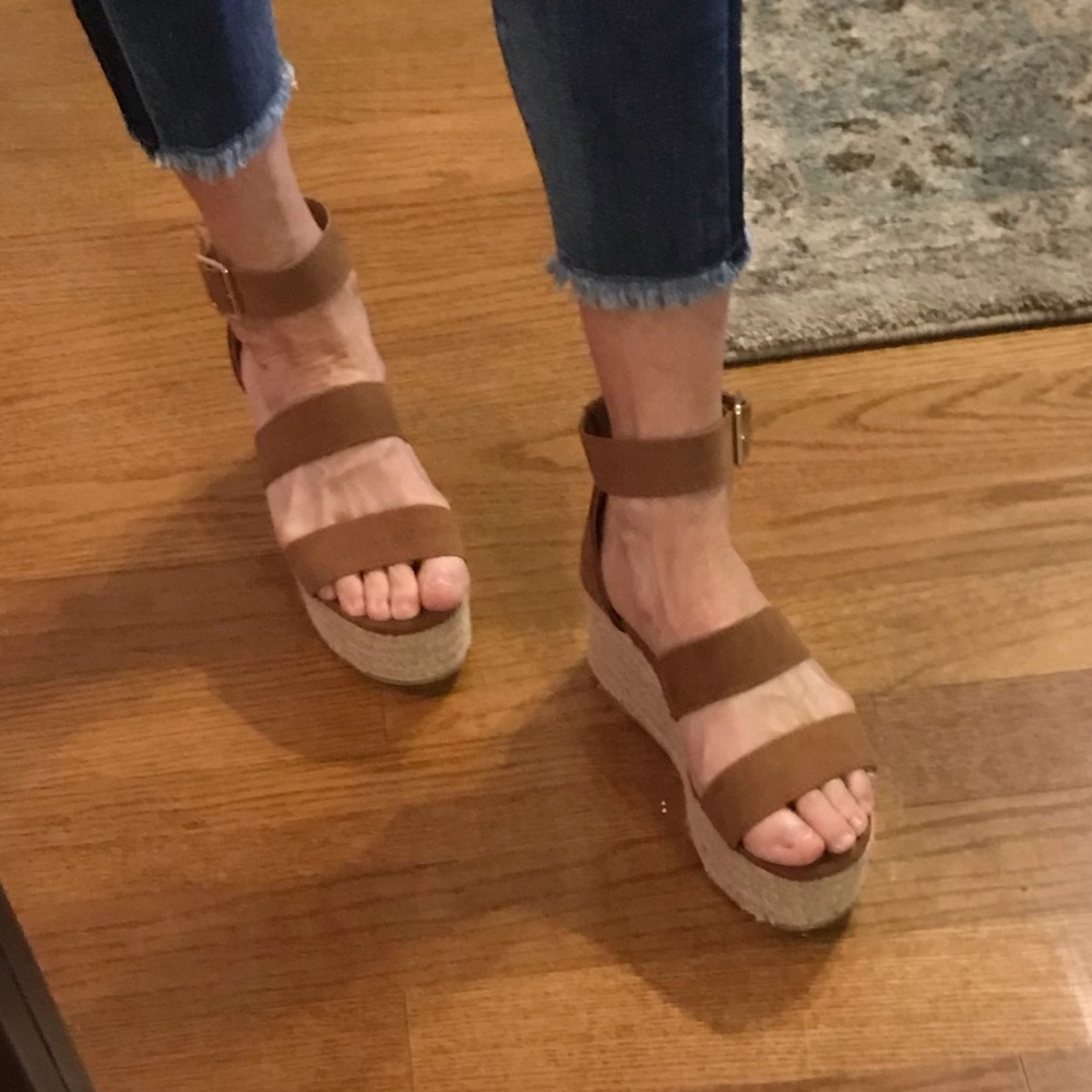 Ankle Buckle Platform Sandals